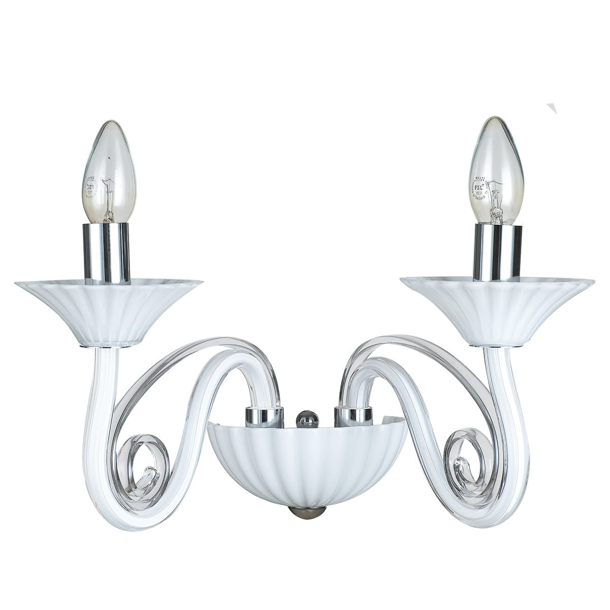 Kinkiet biały chromowany VERONA 2xE14x40W wym:21x34x30cm IP20 Italux