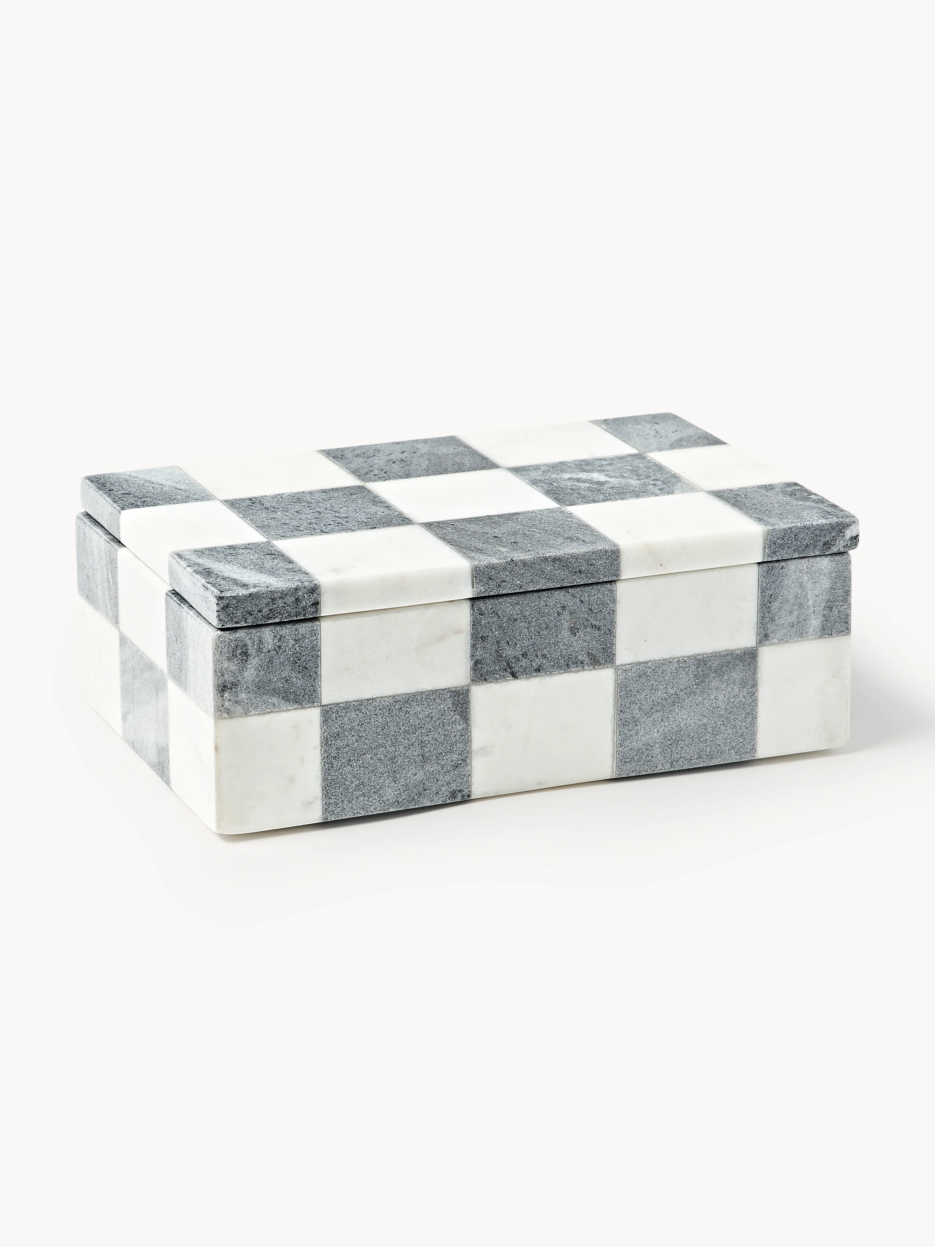 Westwing | Crosby Studios, Marmor-Schmuckkästchen Carreaux mit Deckel