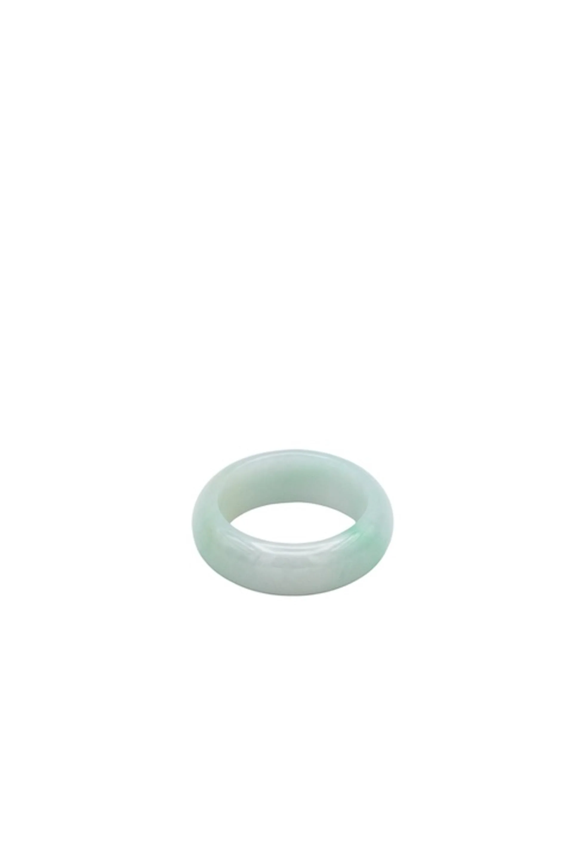 Chess — Light/Dark Cyan Jade Ring in Off White