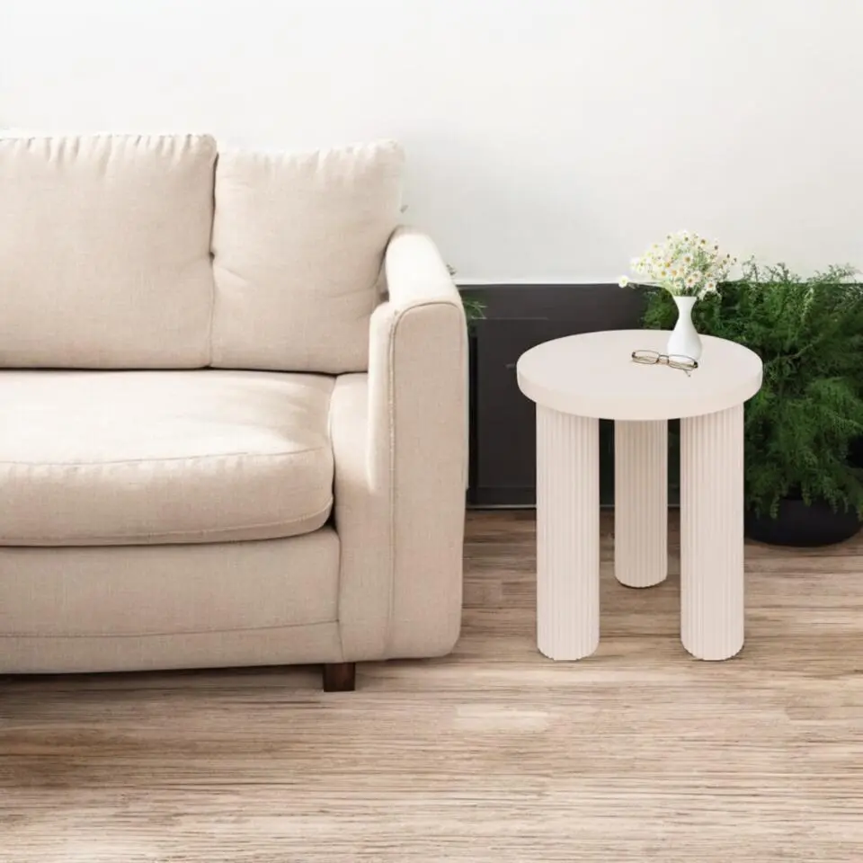 MISOU Bijzettafel Rond - Beige