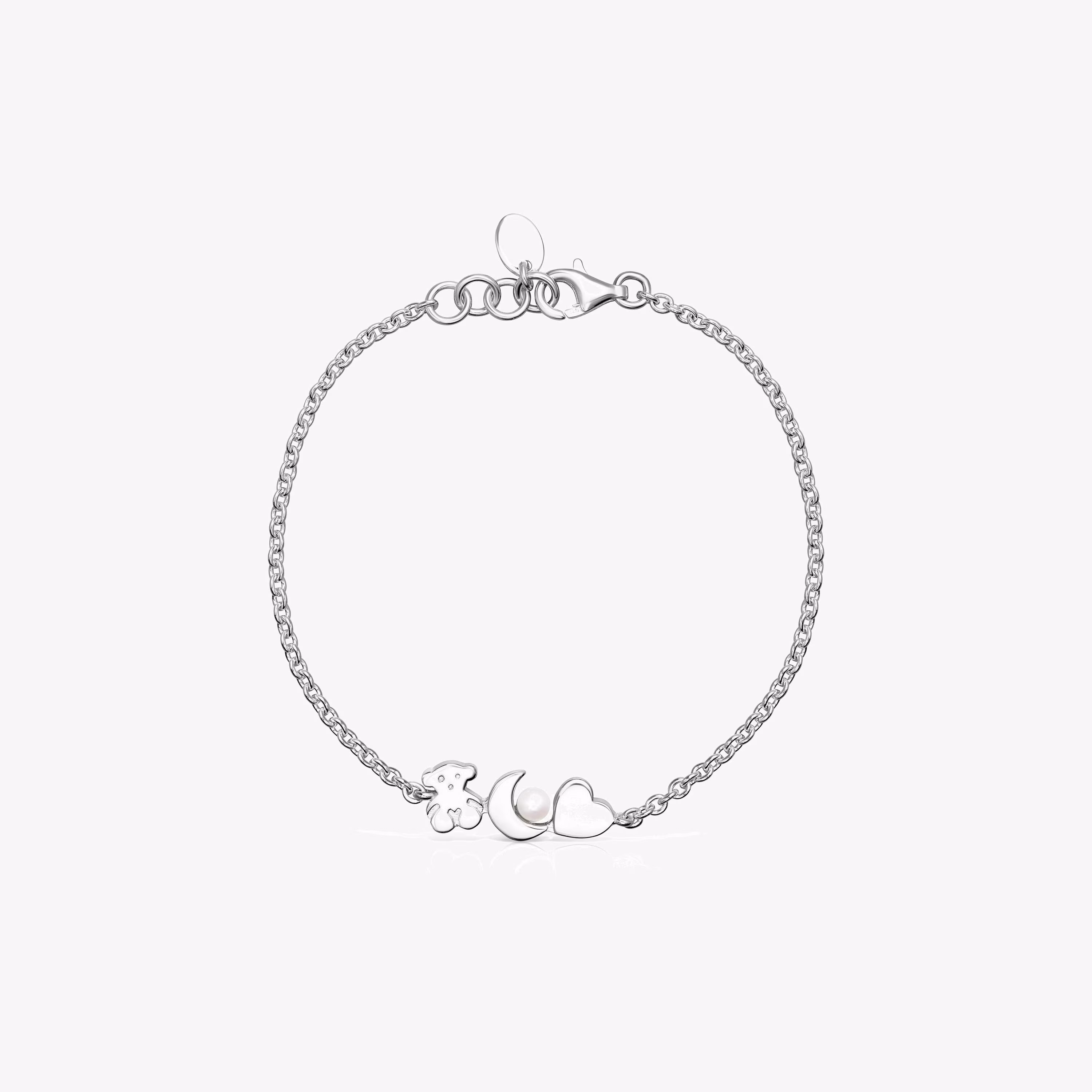 Pulsera de plata con perla Nocturne