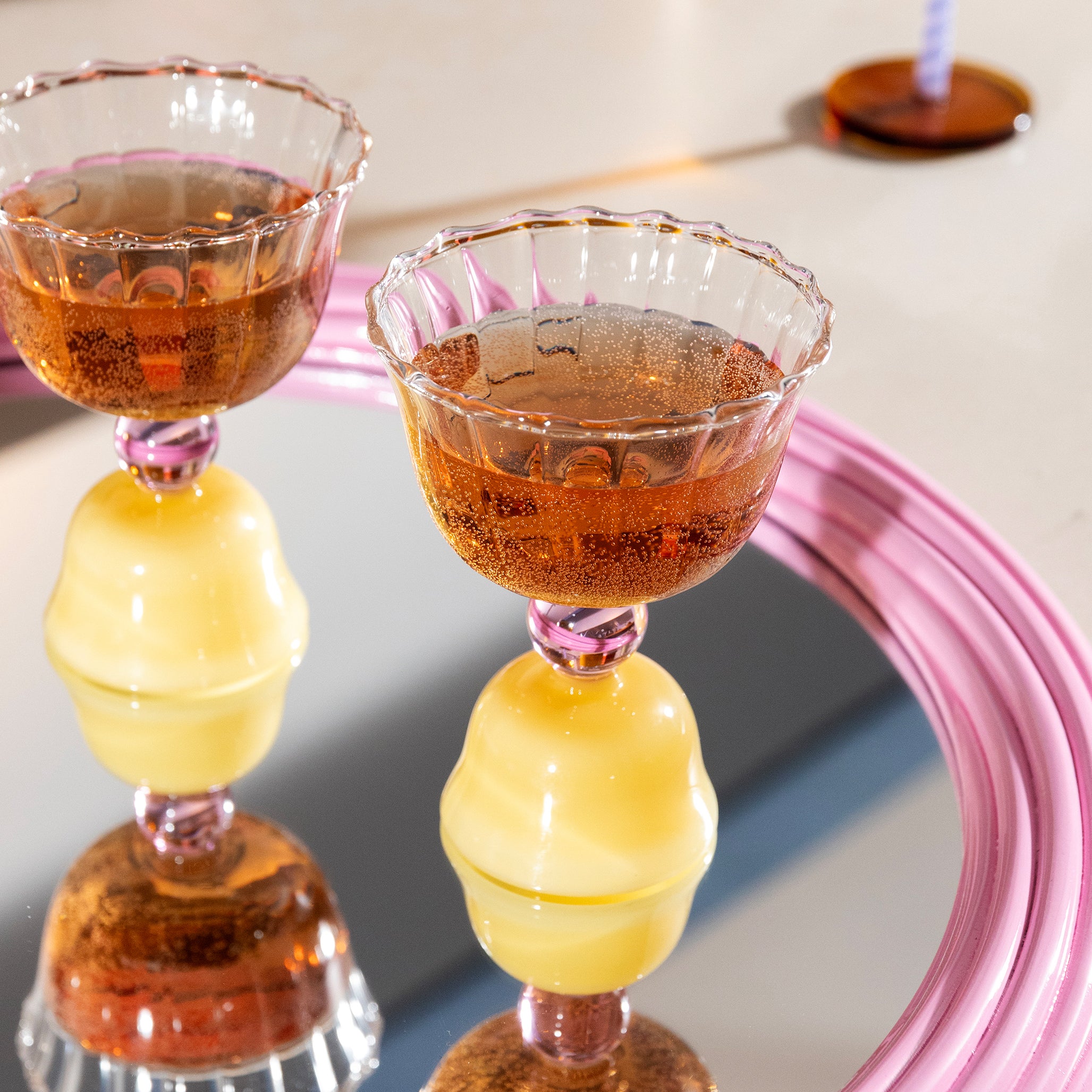 &k amsterdam Tulip Glas 2 st. - Karamel