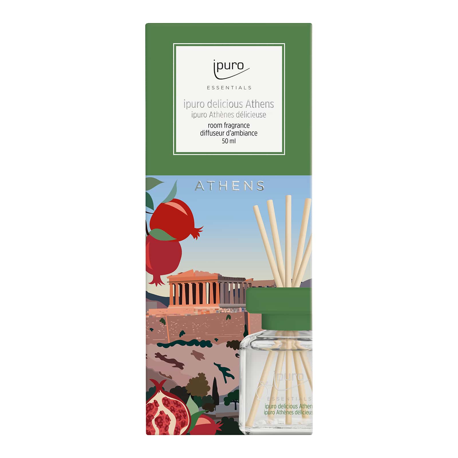 ipuro ESSENTIALS Raumduft Delicious Athens Grün, 50 ml