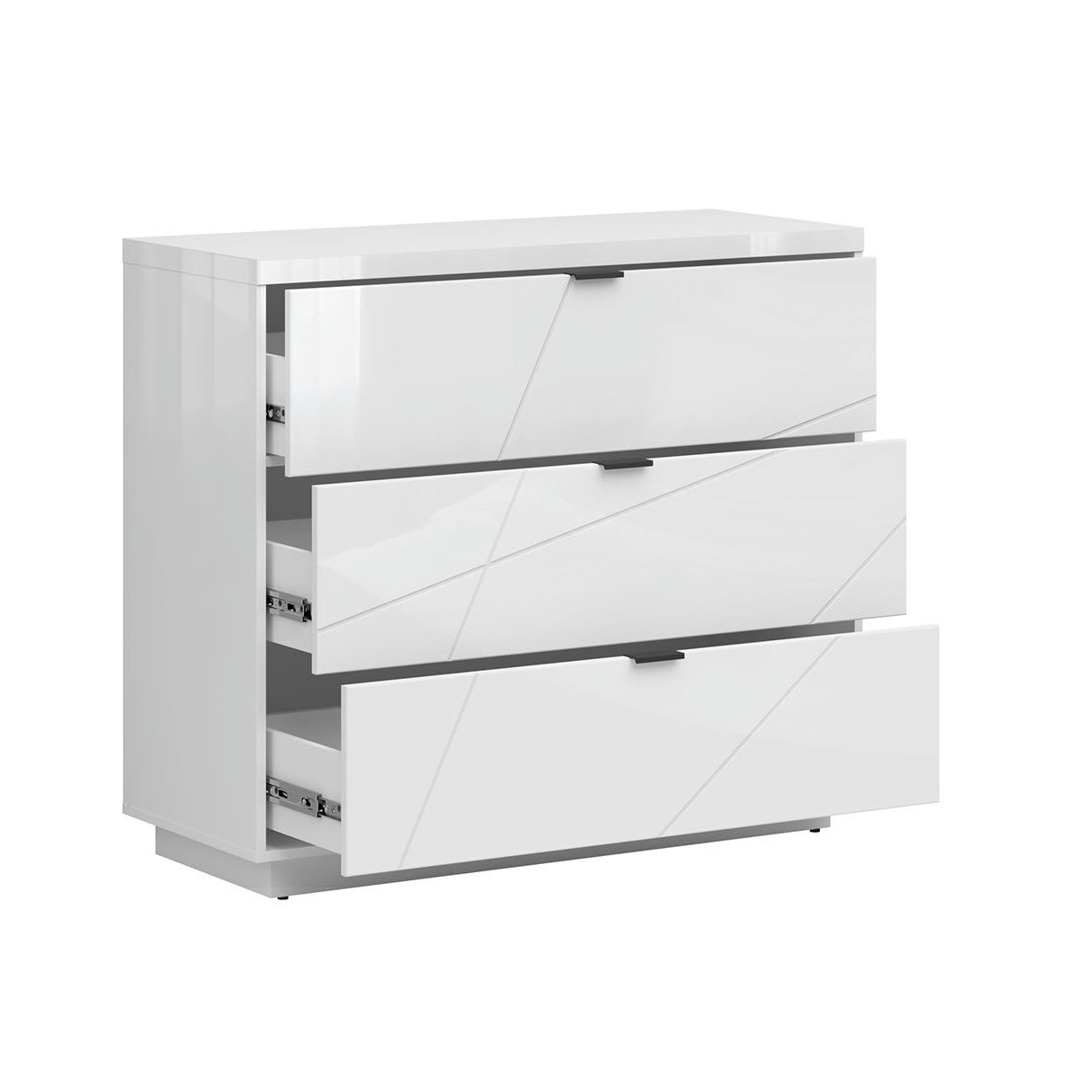 - Commode 3 tiroirs blanc