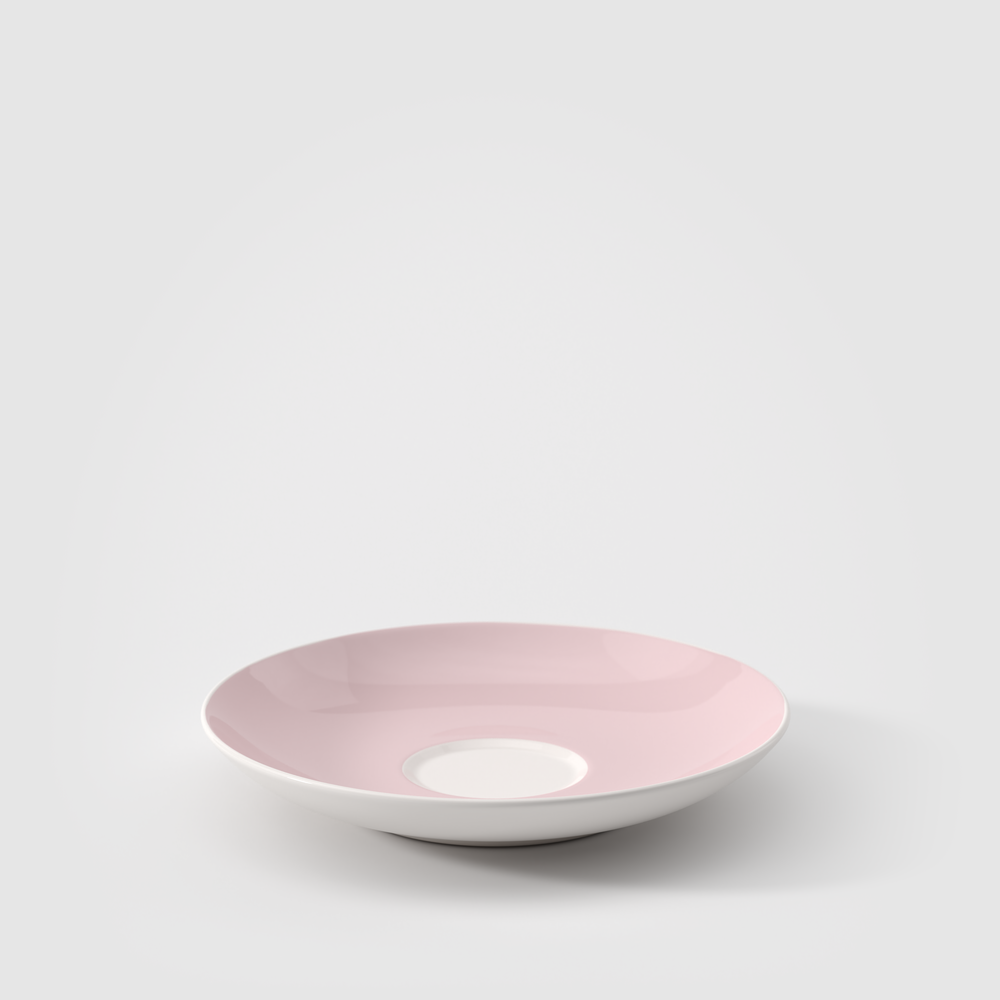 Rose Garden Coffee cup saucer - Pink, 5.9'', Premium Porcelain