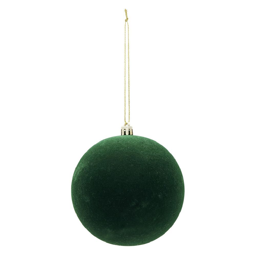 Boule de No&euml;l velours uni Ø10 cm