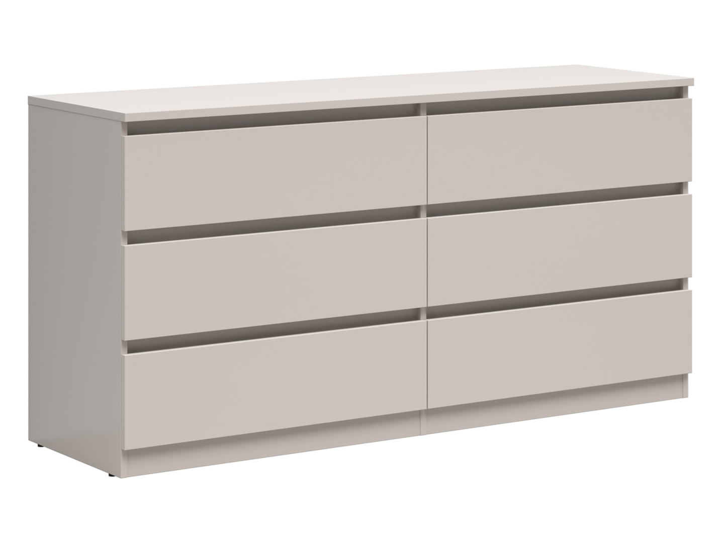 Komoda Tetrix 150 cm z 6 szufladami kaszmir