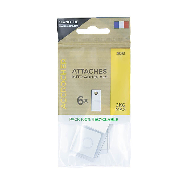 Lot de 6 attaches adhésives ceanothe pour 2 kg Fabriqué en France