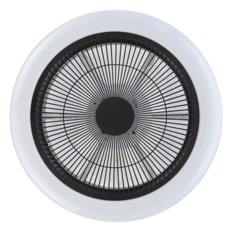 Ventilateur de plafond LED Kostrena blanc et noir Ø 45,5 cm 3 x 8,5 W EGLO