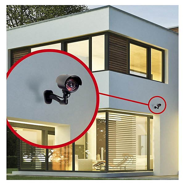 Caméra de surveillance factice compacte