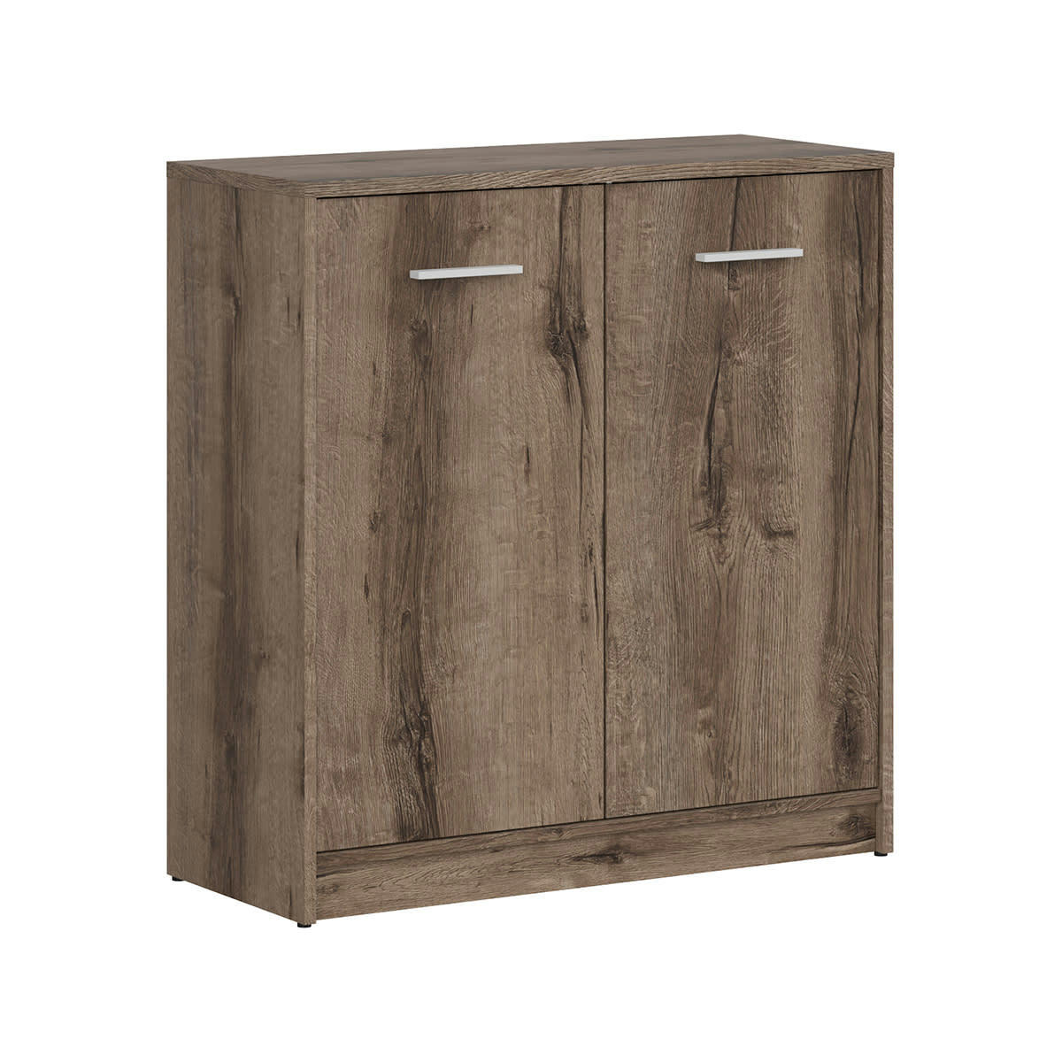 - Buffet 2 portes stratifiés naturel foncé