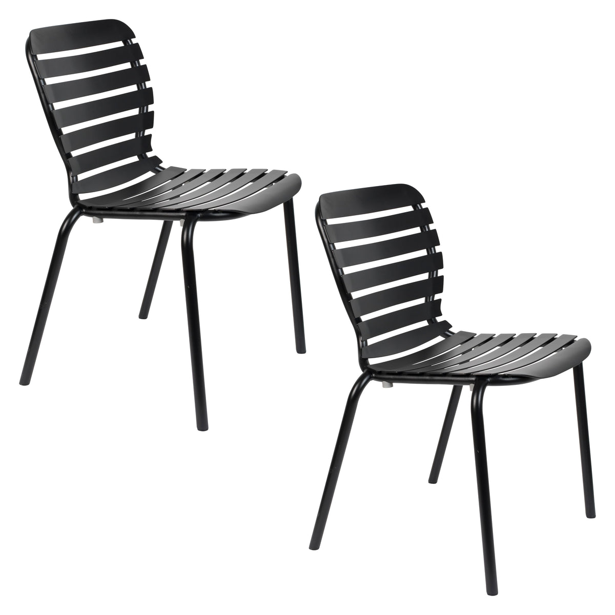 Zuiver Vondel Tuinstoel Zwart - Set van 2