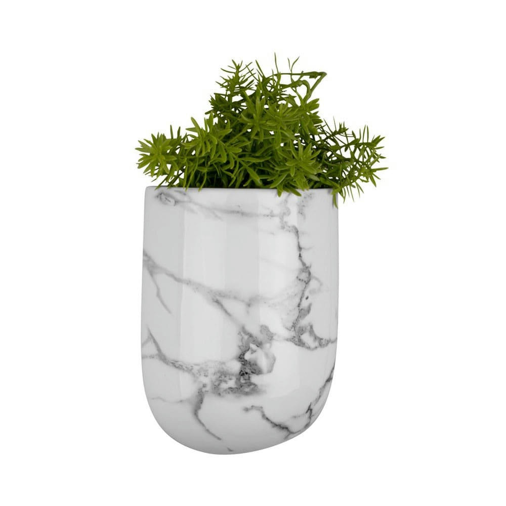 OVAL - Pot mural oval céramique marbré