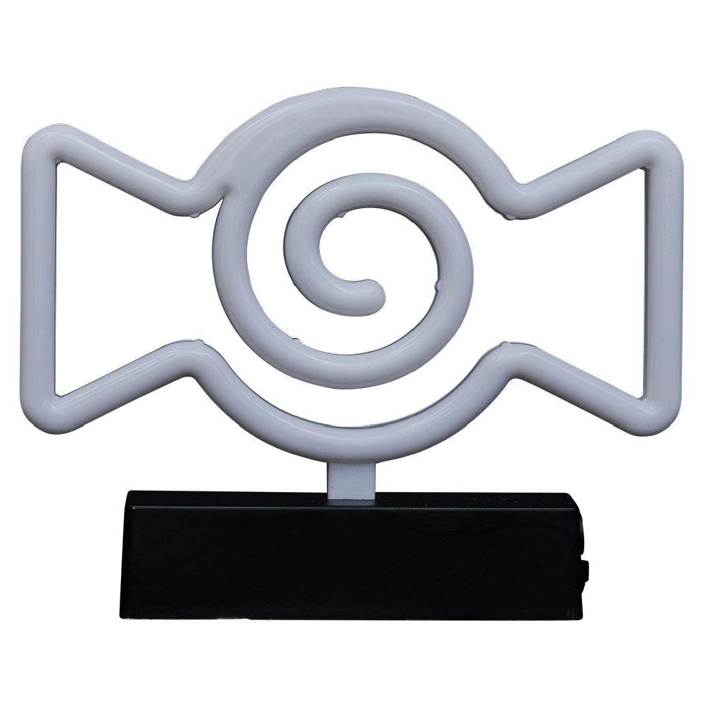 Lampe néon Halloween bonbon orange et rose 21xH16,5cm