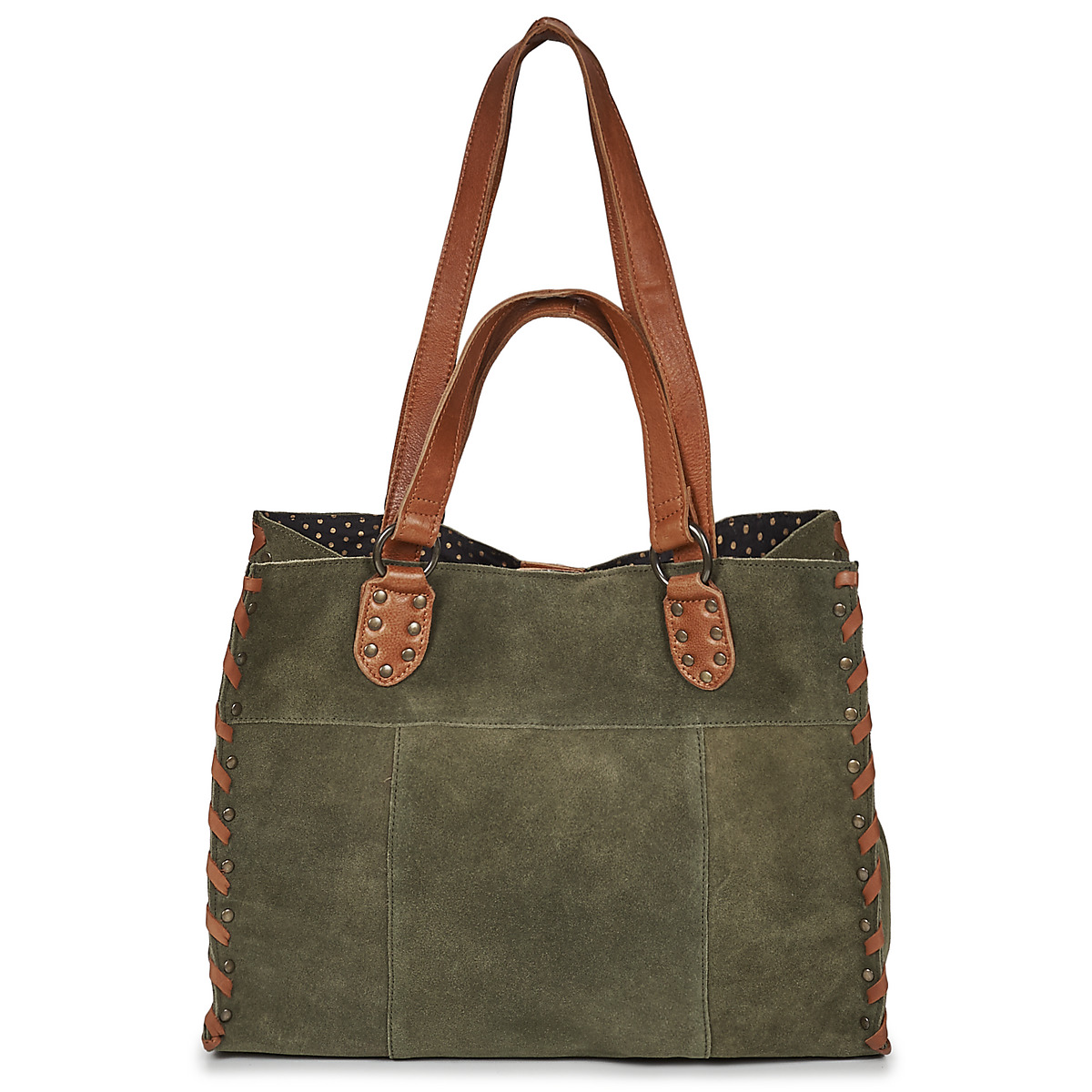 Pieces - PCSALLI SUEDE SHOPPER - Kaki