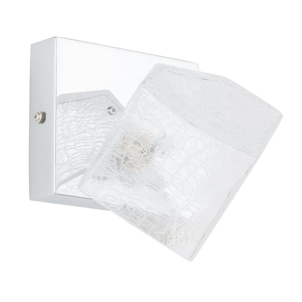 Kinkiet chromowany biały ZEN 1xG9x28W wym:14,5x18x14,2cm IP20 Italux