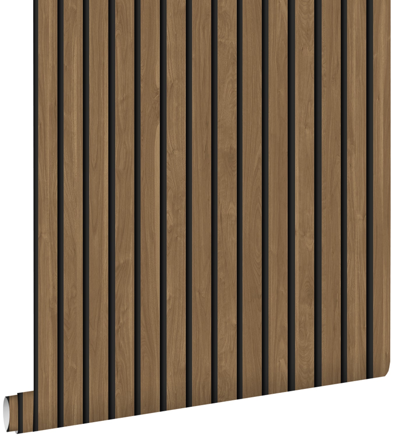 ESTAhome behang houten wandpanelen 3d bruin - 53 cm x 10.05 m - 139609