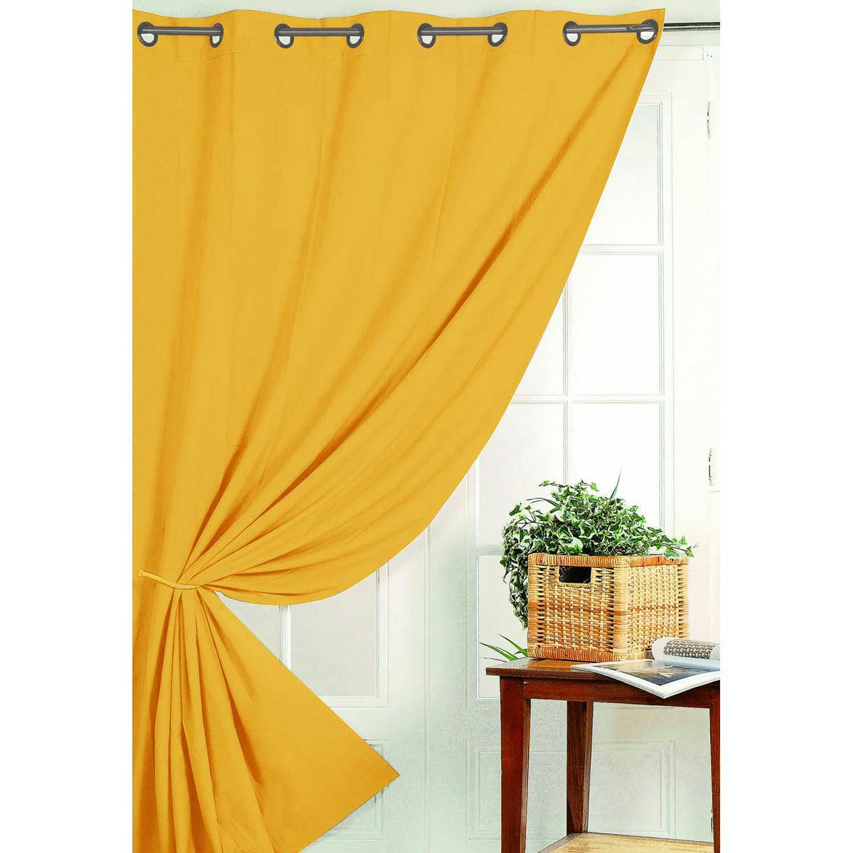 - Rideau occultant  polyester/occultant doré 240x260 cm