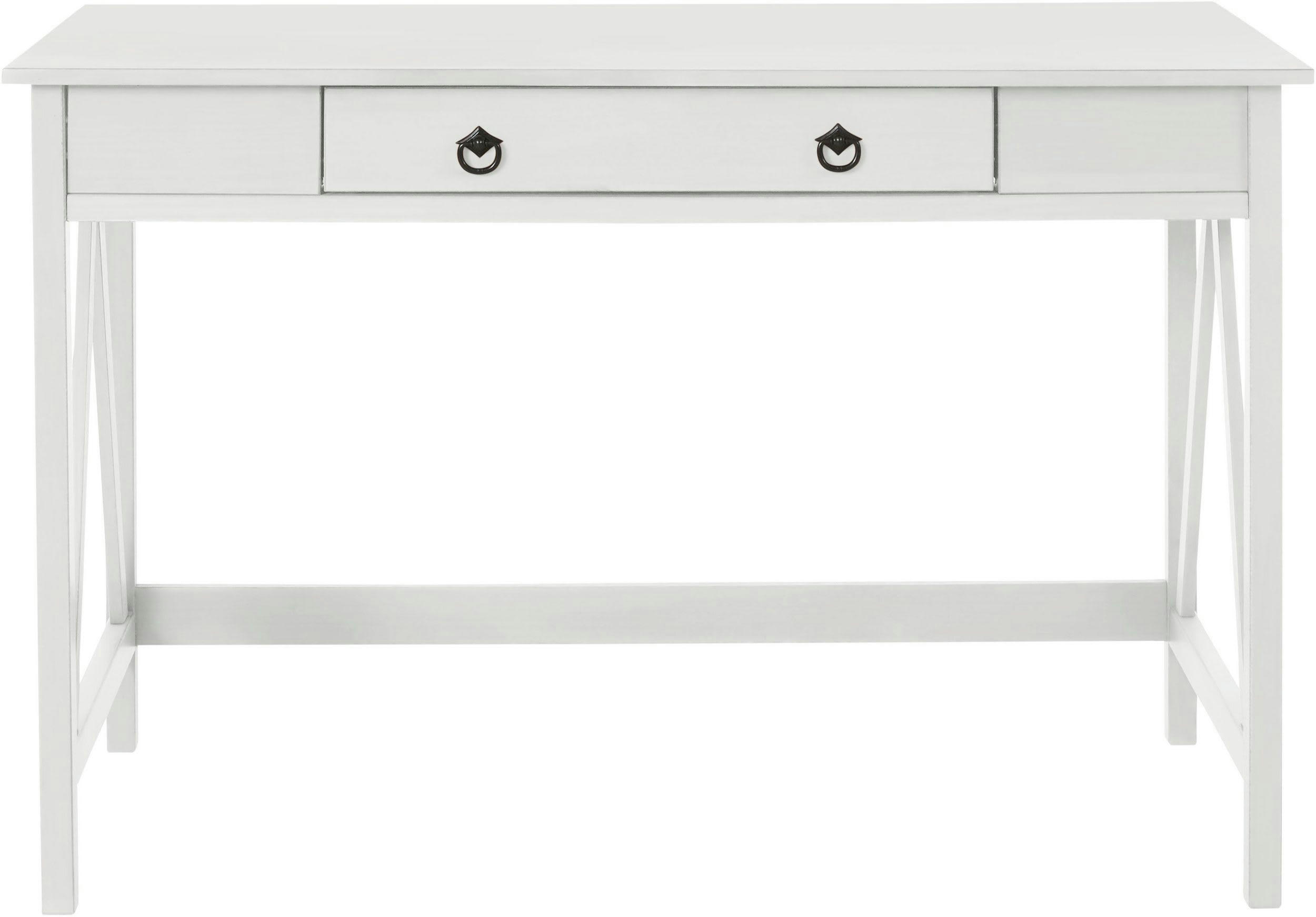 TITAN - Bureau avec 1 tiroir en pin blanc