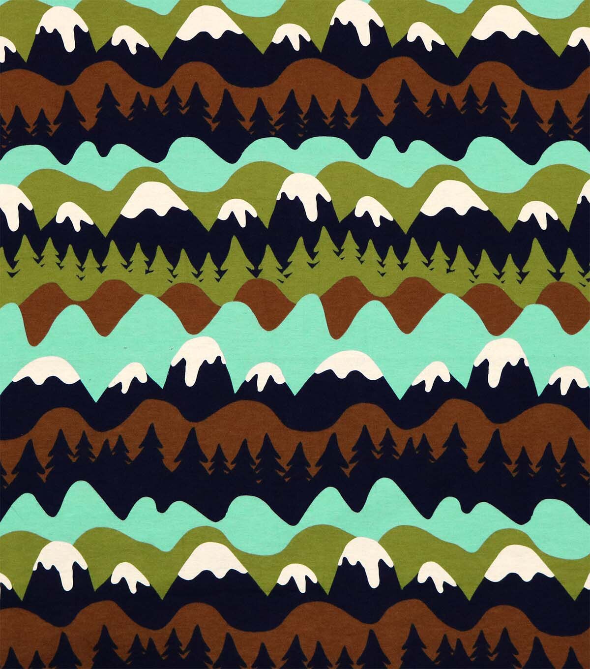 Multicolor Wilderness Landscape Super Snuggle Flannel Fabric by POP!
