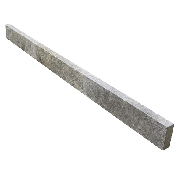 Randstein »Mudra Grey«, Rasenkante, LxBxH: 100 x 7,5 x 20 cm, Travertin, grau/beige