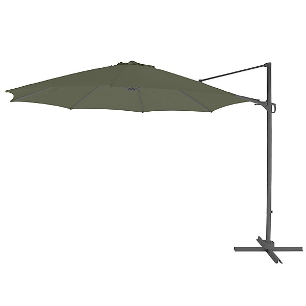 Parasol déporté GoodHome Mallorca kaki ø350 cm