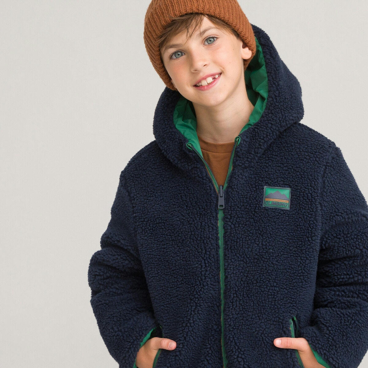 Blouson réversible à capuche