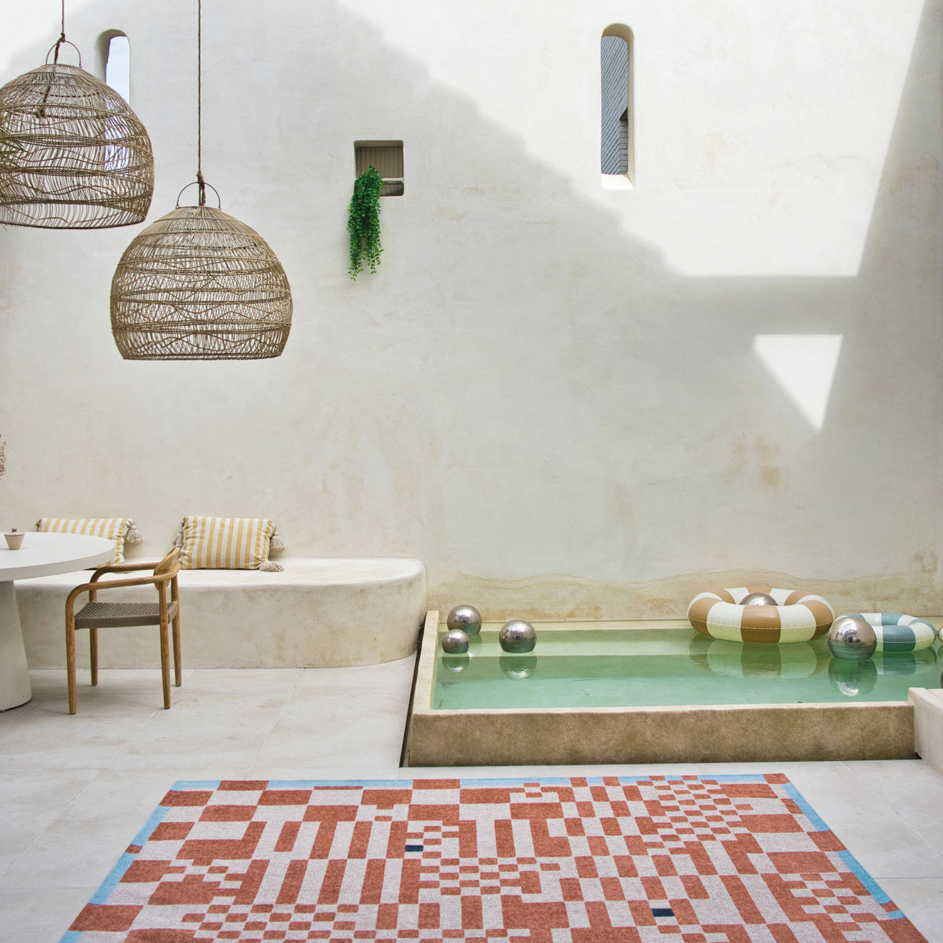 Louis de Poortere Craft Chess Vloerkleed 170 x 240 cm - Nude