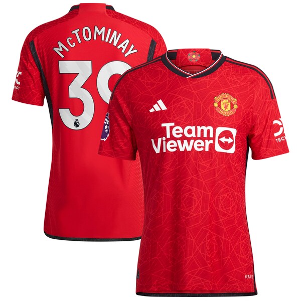 Scott McTominay Manchester United adidas 2023/24 Home Authentic Player Jersey - Red/Green