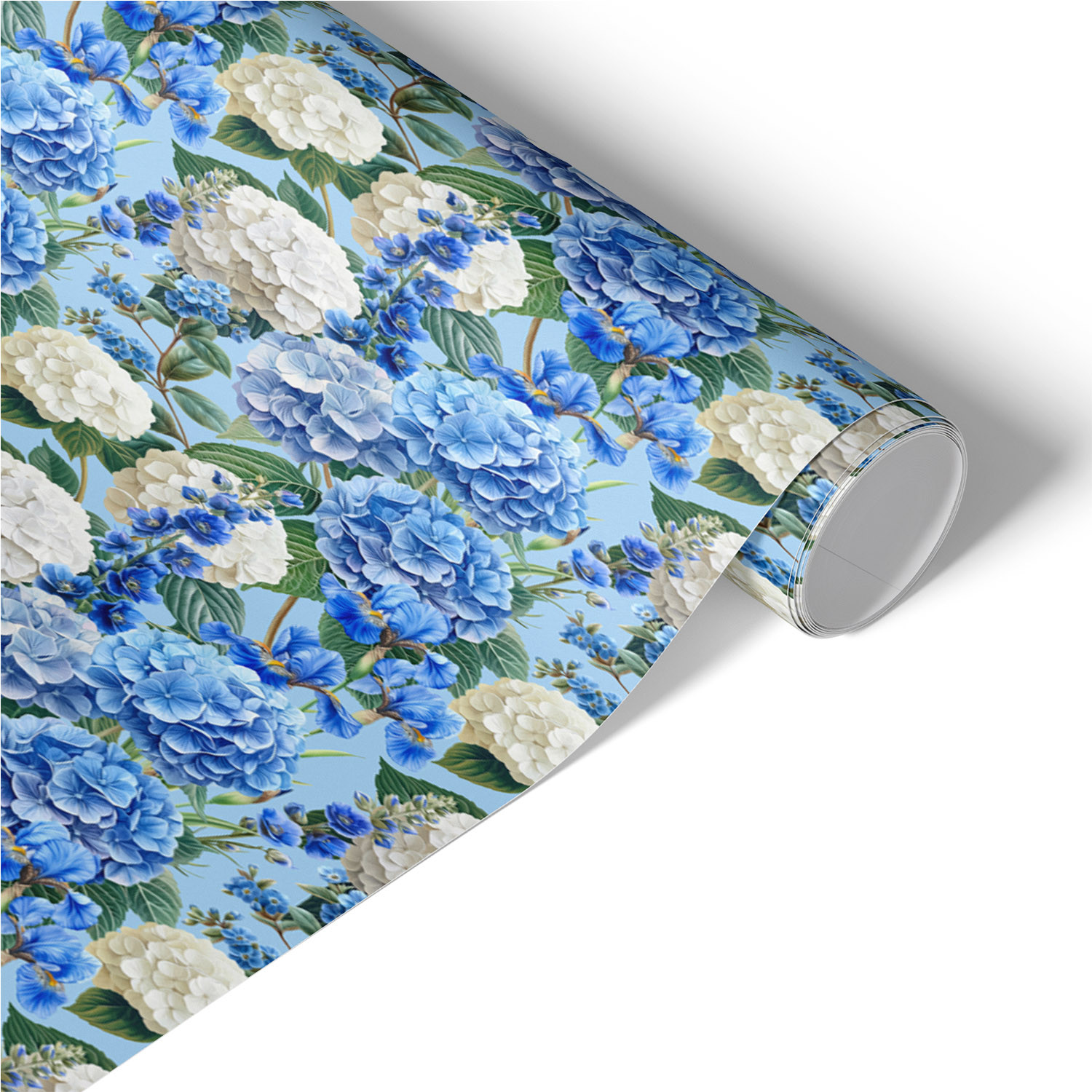 Okleina meblowa Niebieskie kwiaty 50x100 Folia samoprzylepna Retro
