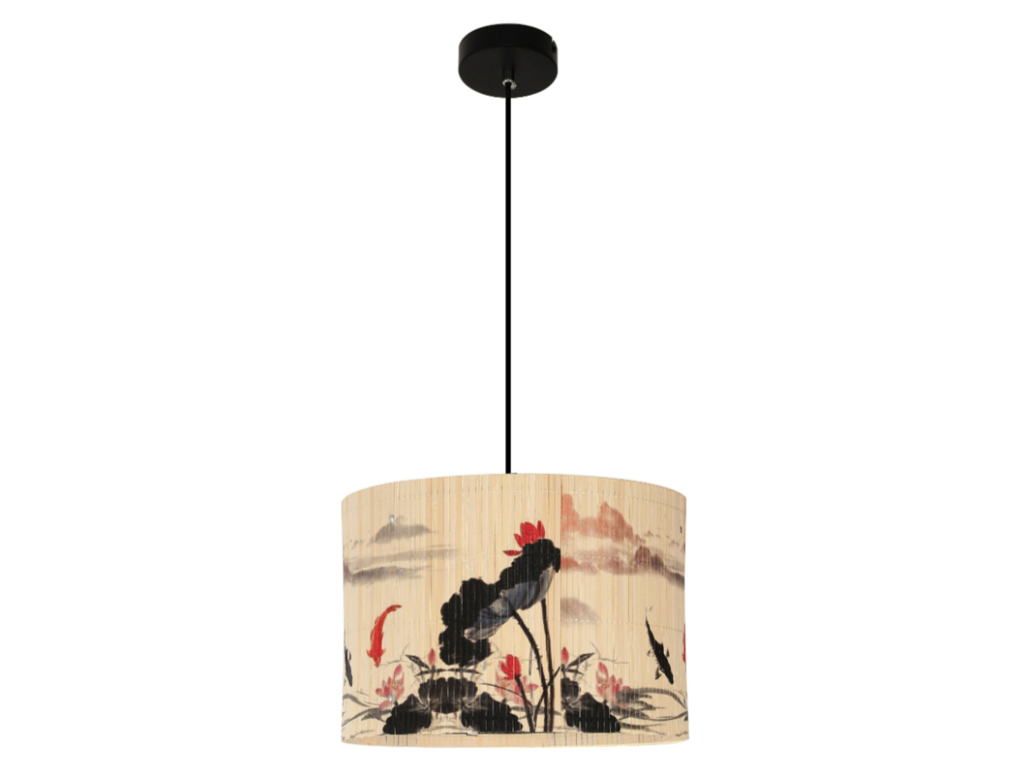 Lampa wisząca Kyoto bambusowa wielokolorowa