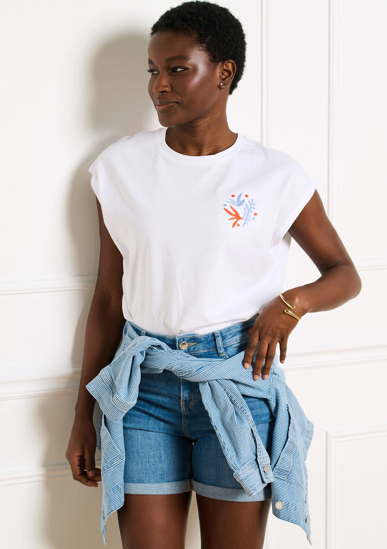 T-shirt met zomerprint