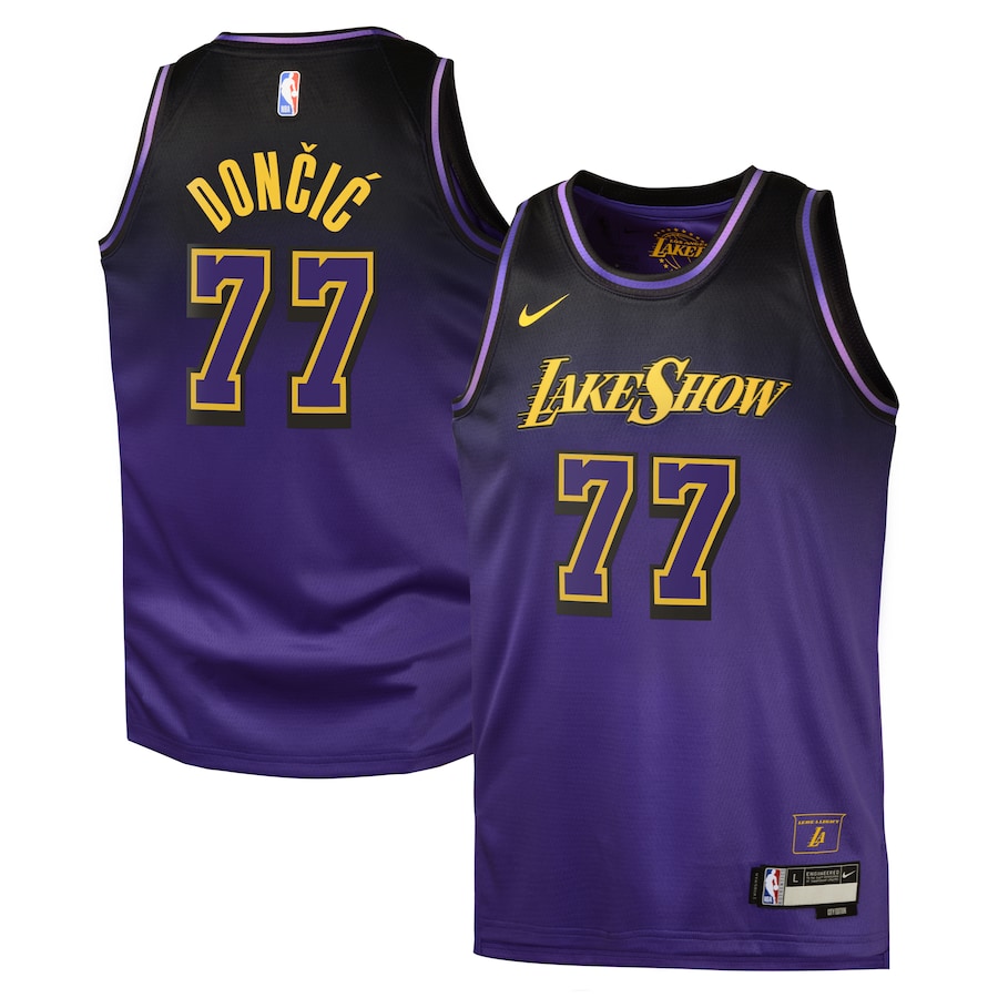 Luka Dončić Los Angeles Lakers Nike Youth City Edition Swingman Jersey - Purple