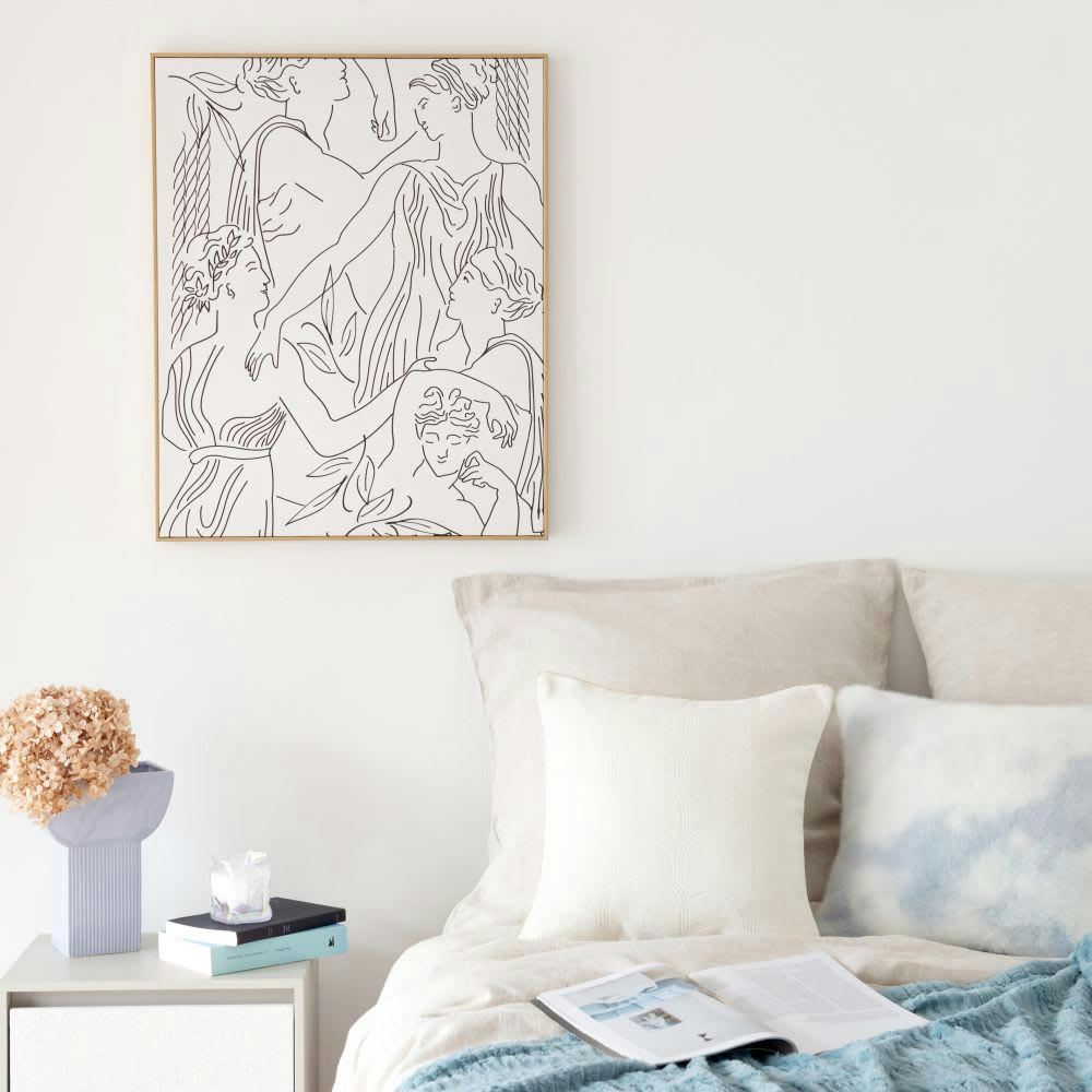 JOSEPHINE - Toile abstraite noire, blanche et dorée 57x70