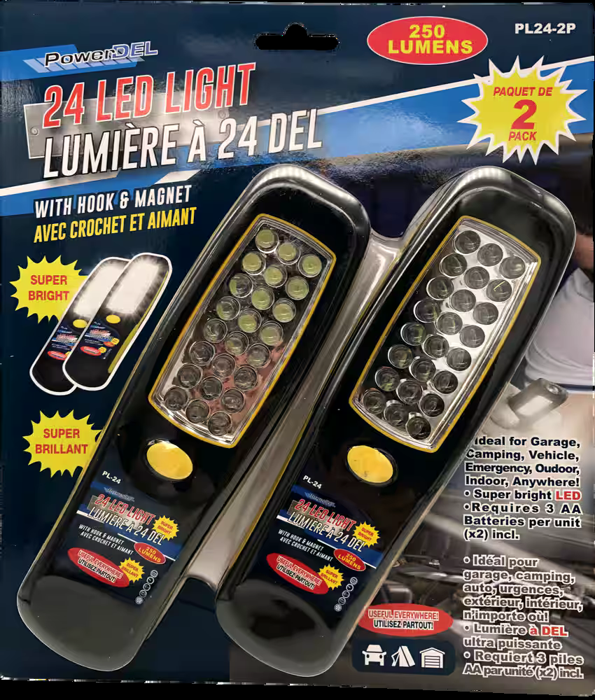 Chateau 24-LED Rec Worklight, 2-pk