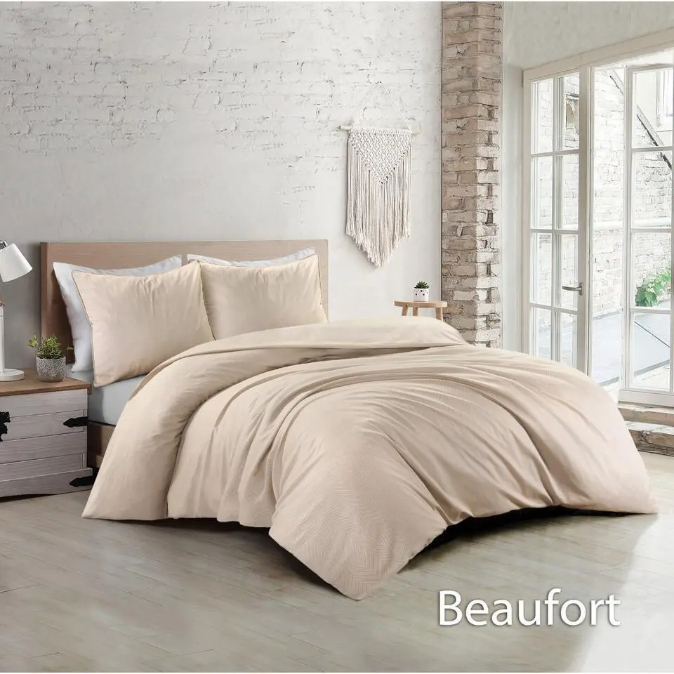 Papillon Beaufort Dekbedovertrek - Eenpersoons - 140x200/220 cm - Zand