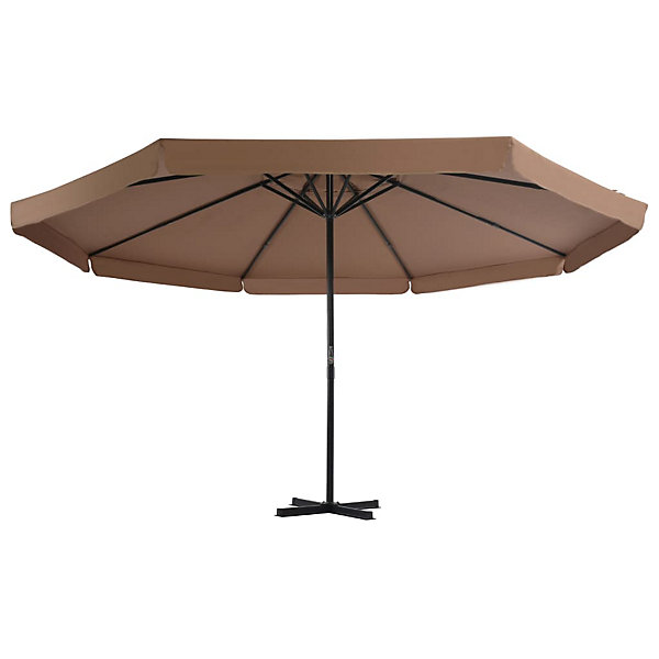 Parasol avec base portable diamètre 5 taupe Helloshop26