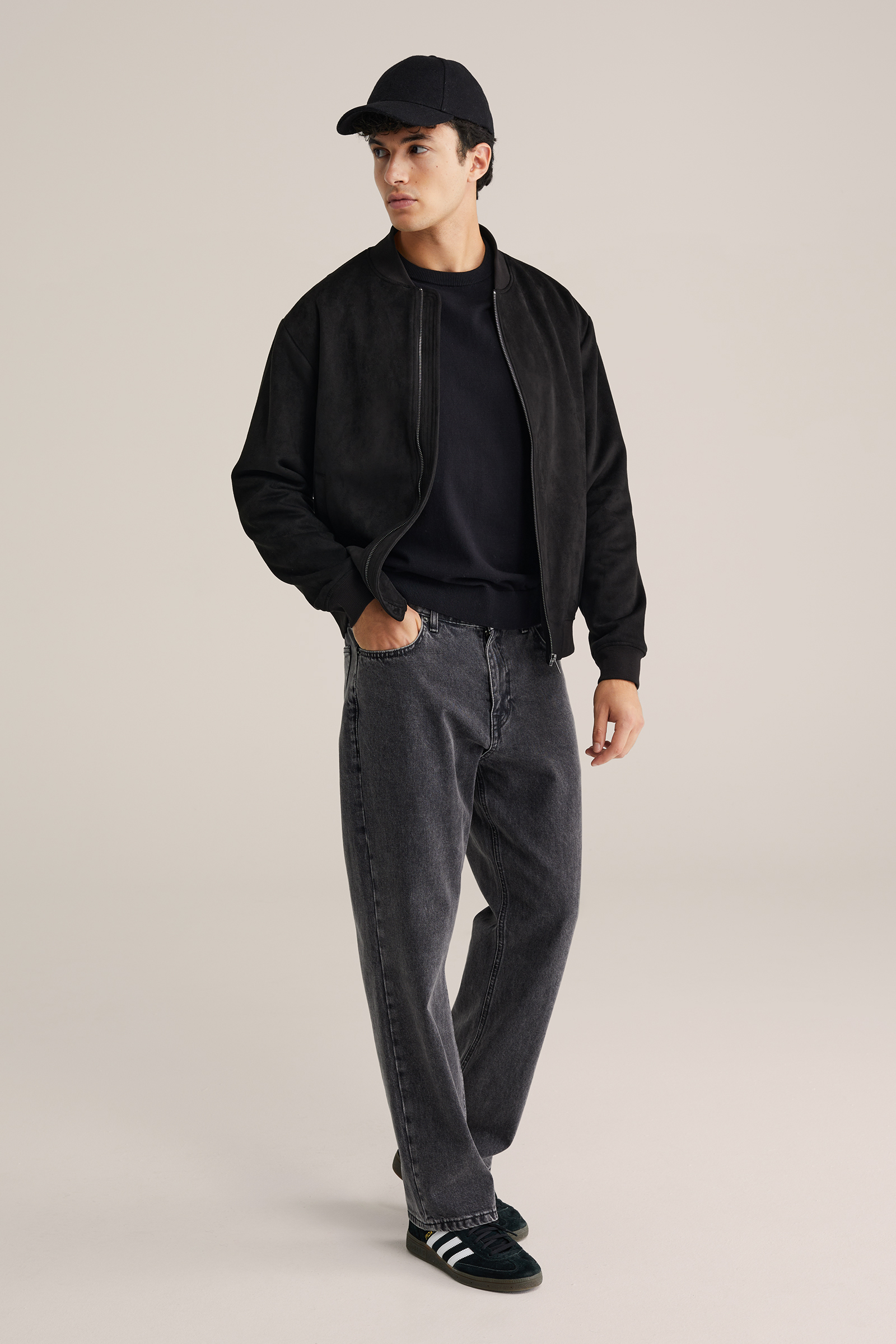 Heren Slim fit fijngebreide trui van katoenmix