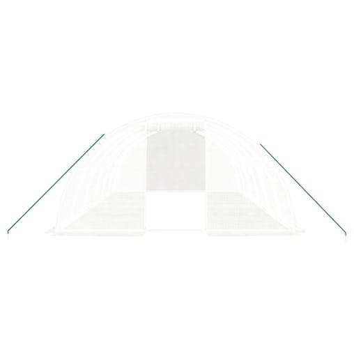 NNEVL Greenhouse with Steel Frame White 24 m&sup2; 6x4x2 m