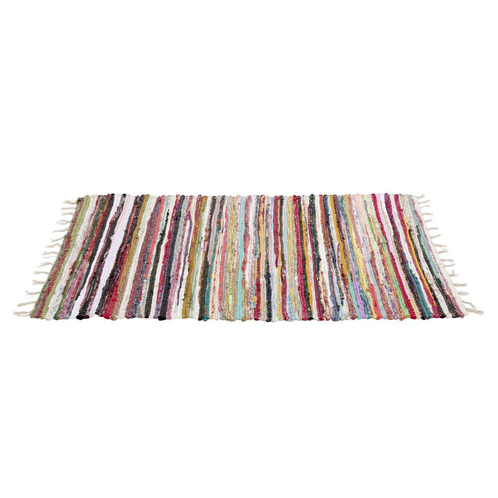 Tapis Chindi 140x70cm coton et polyester multicolore