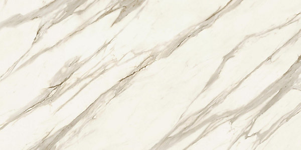 Carrelage effet Marbre Blanc Calacatta Sublime 240x120x0,9 cm Brillant Orsiano - Mur intérieur (vendu par carton de 2,88 m²) - RO'
