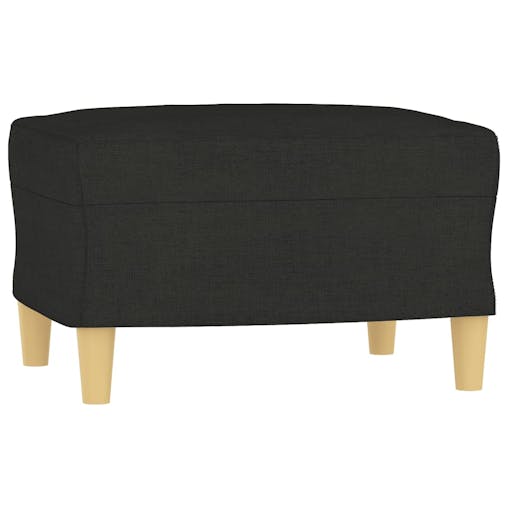 NNEVL 3 Piece Sofa Set with Pillows Black Fabric