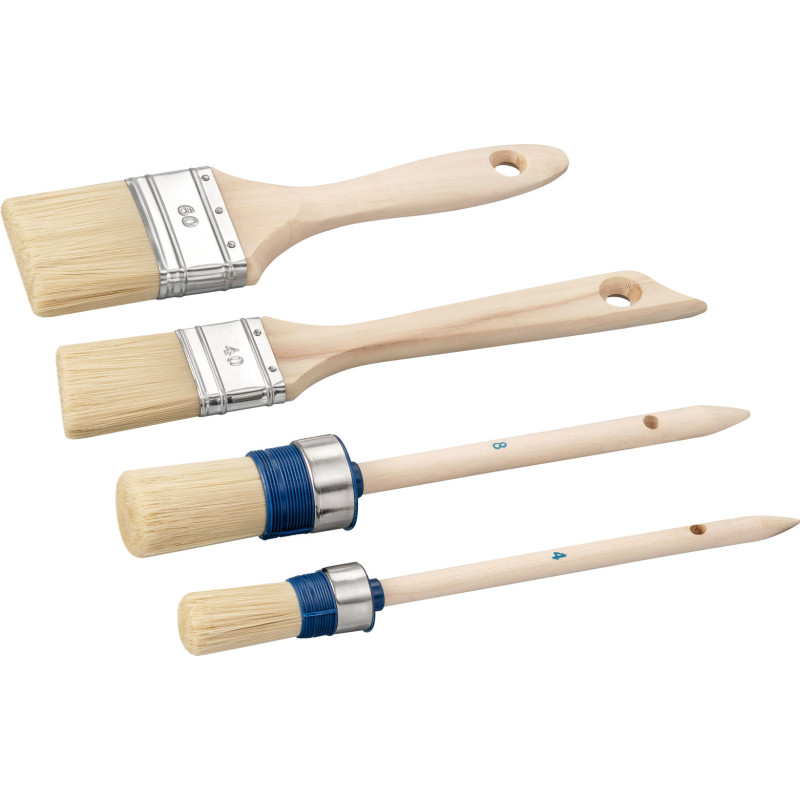 Set de pinceaux plats et ronds 4 pièces COLOR EXPERT