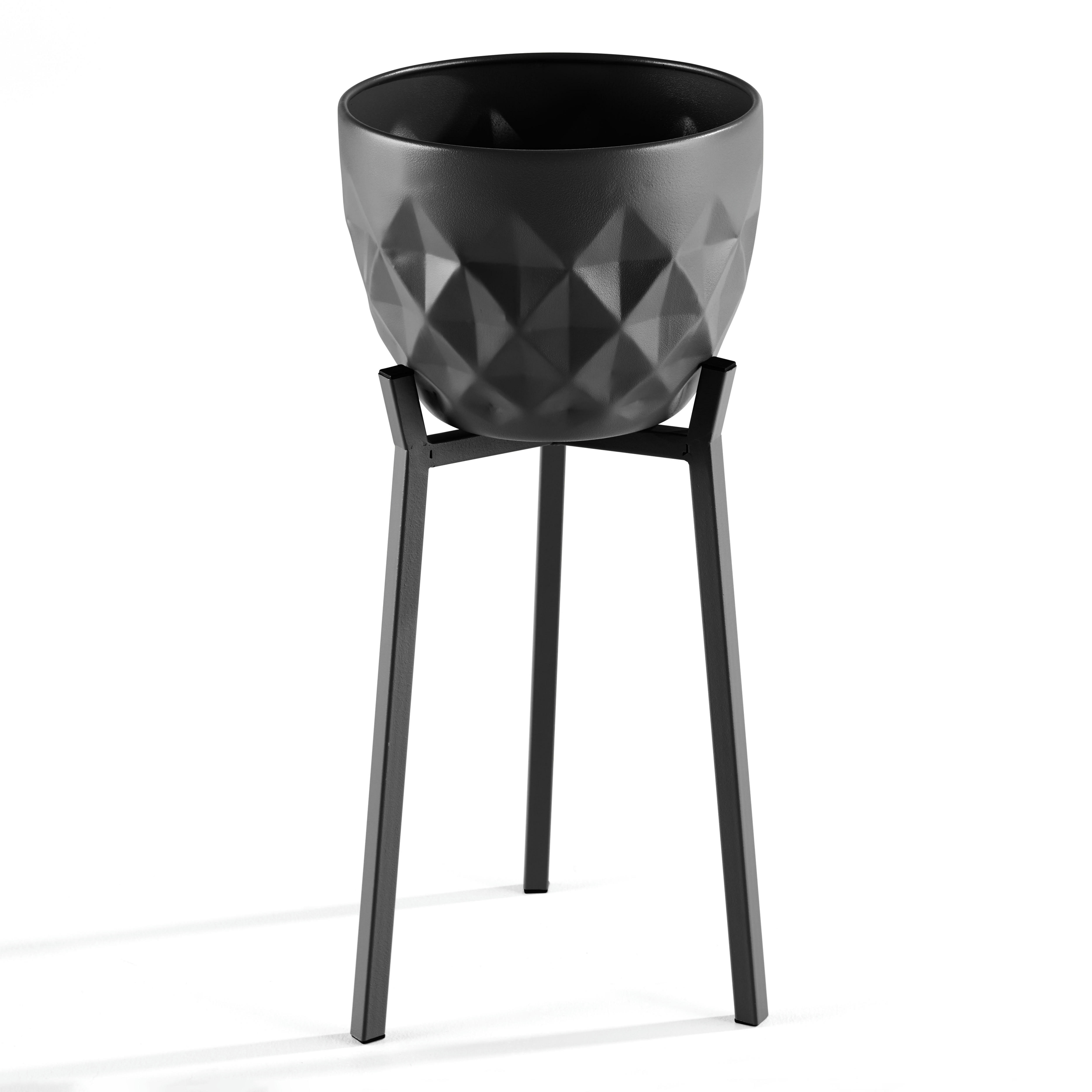 PALAVAS - Lot de 2 caches pots en métal Gris