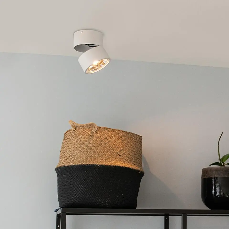 Qazqa verstelbare plafondspot go nine wit g9