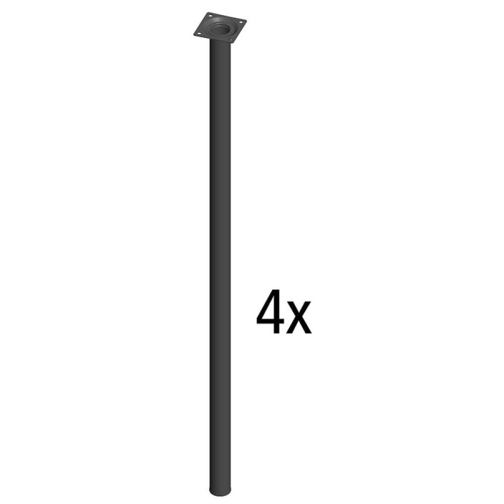 BORDBEN ELEMENT-SYSTEM Ø30X800 MM SVART 4 STK