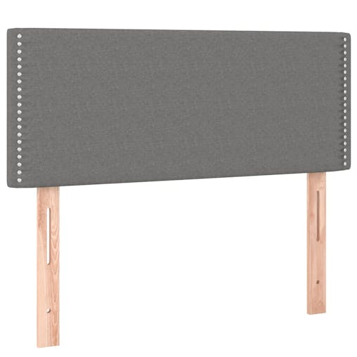 NNEVL LED Headboard Dark Grey 100x5x78/88 cm Fabric