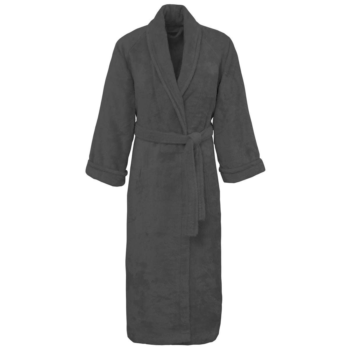 SENSILK - Peignoir col chale coton/modal Anthracite L