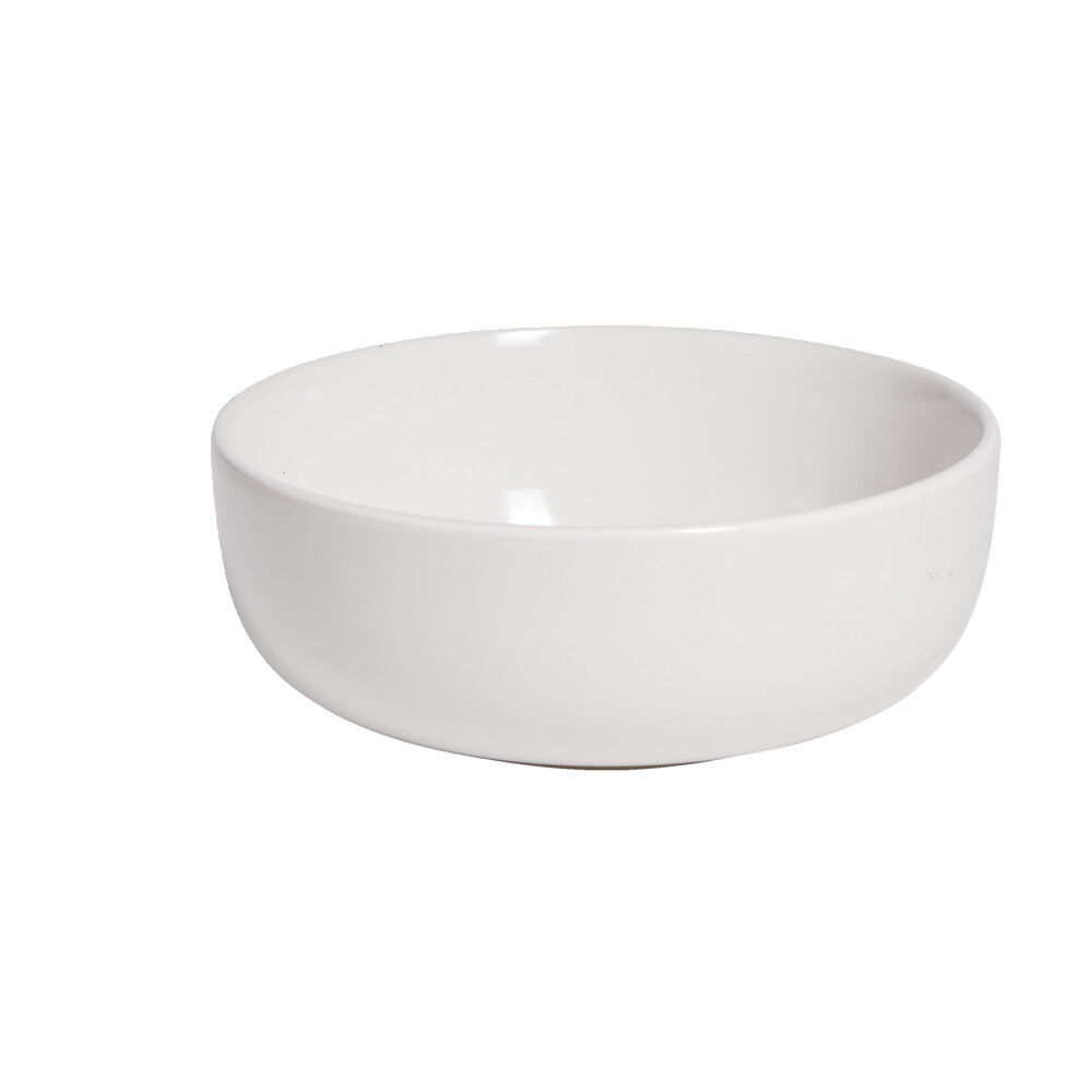 Coupelle en grès Oslo blanc Ø15xH6cm