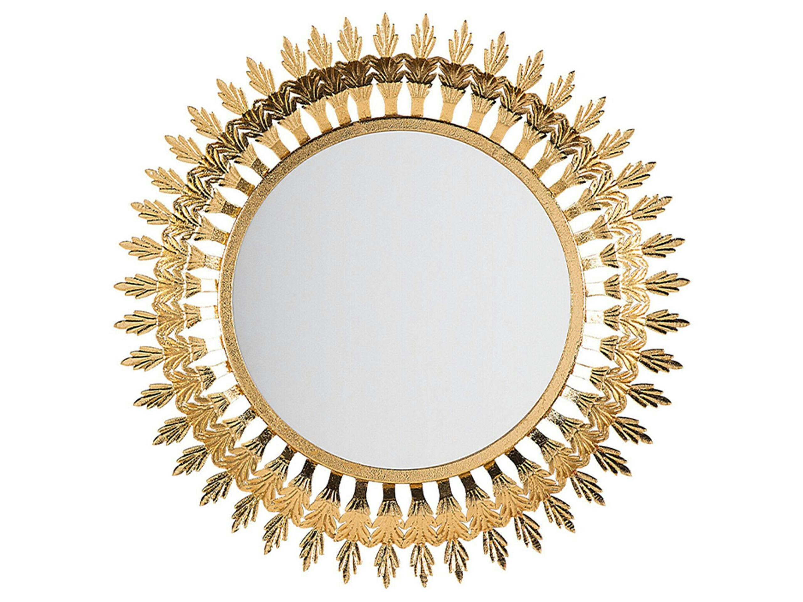 VOREY - Miroir en métal doré 60x60